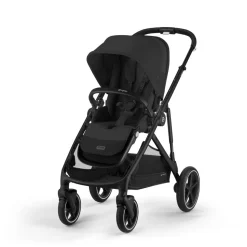 Poussette duo gazelle s moon black châssis noir + nacelle
