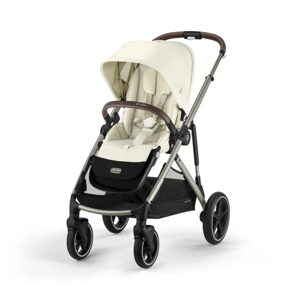 Poussette duo gazelle s seashell beige châssis taupe + nacelle