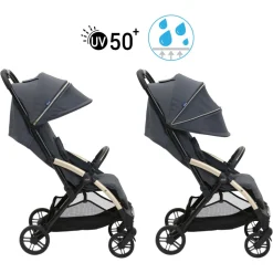 Poussette duo goody xplus - dark shadow + siège auto first seat recline i-size black satin