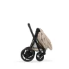 Poussette duo électrique e-priam 3 avec nacelle pliable châssis matt black cozy beige