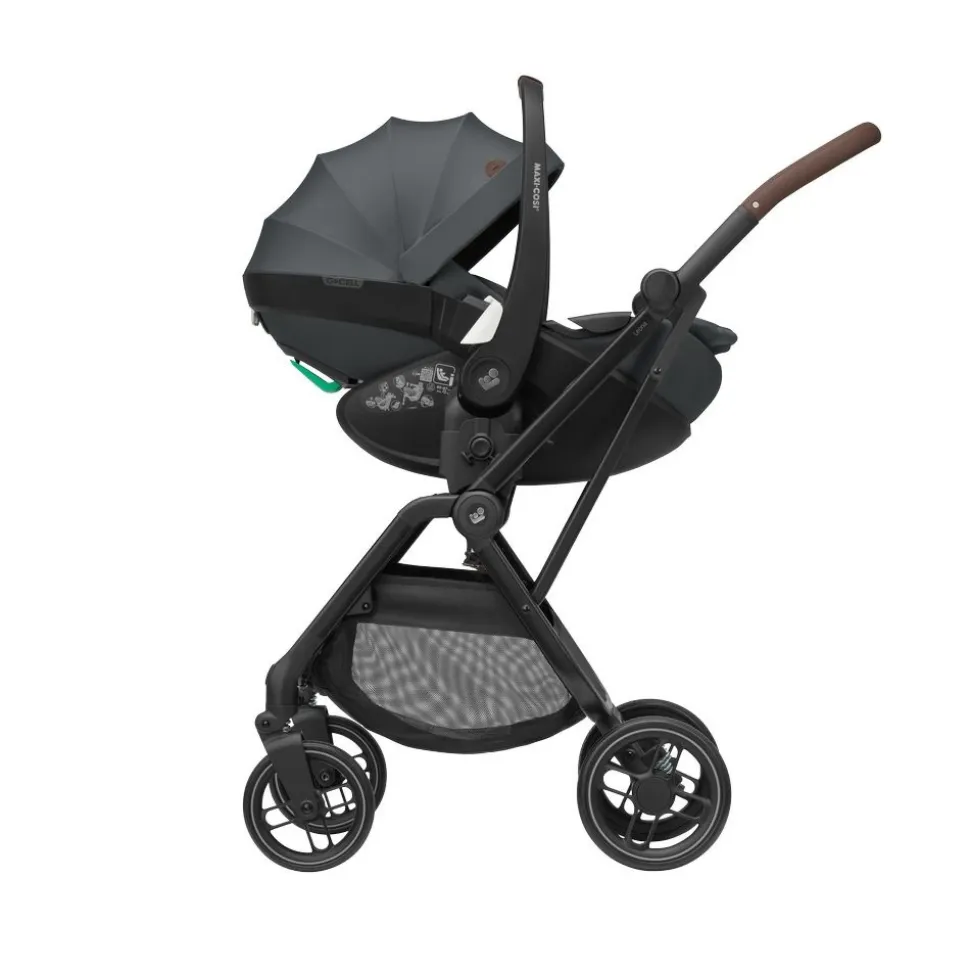 Poussette duo leona 2 + siège auto pebble 360 pro 2 twillic graphite