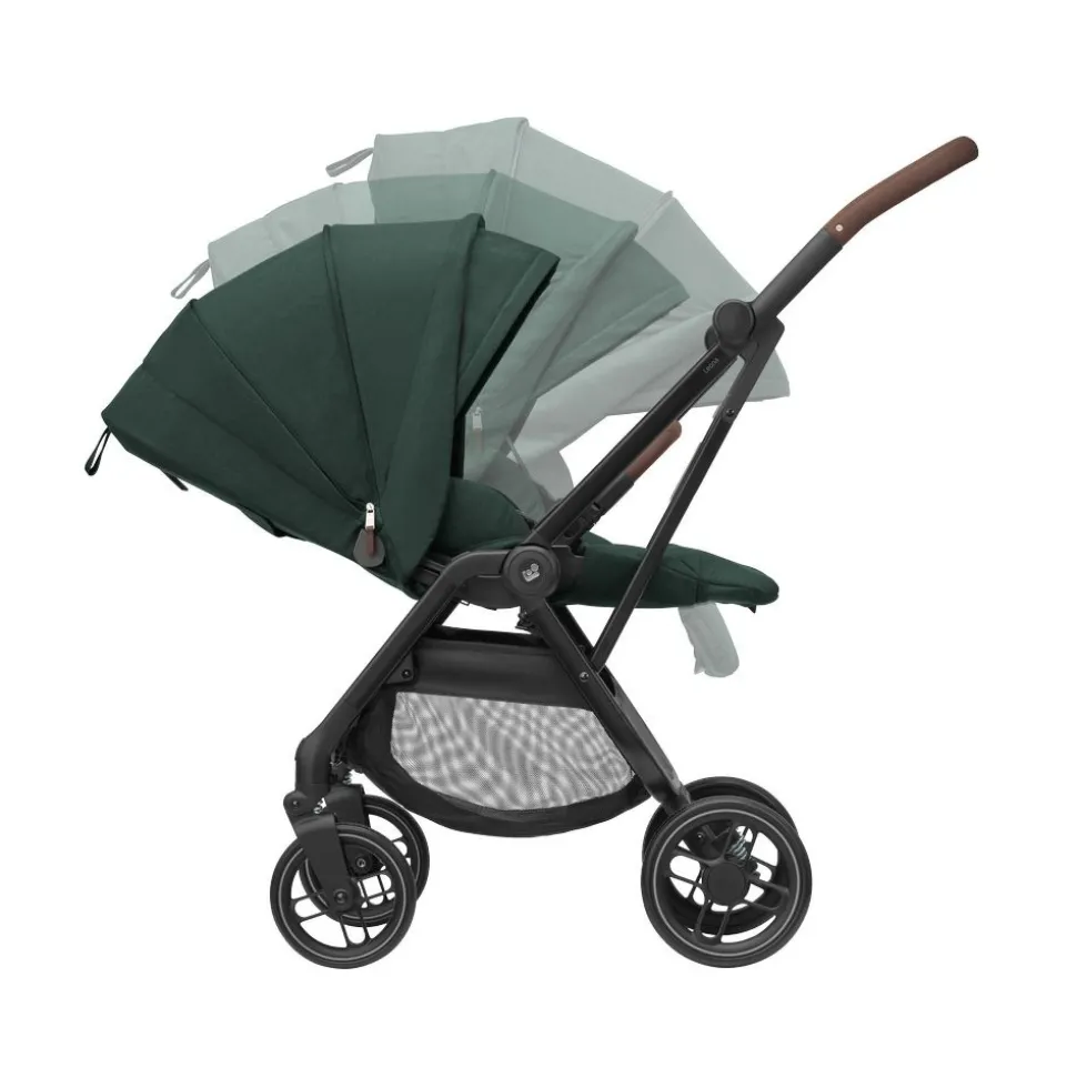 Poussette duo leona 2 + siège auto pebble 360 twillic green