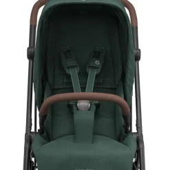 Poussette duo leona 2 + siège auto pebble 360 pro 2 twillic green
