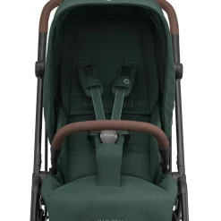 Poussette duo leona 2 + siège auto pebble 360 essential green + base familyfix 360