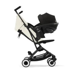 Poussette duo libelle 4 canvas white + aton b2 i-size