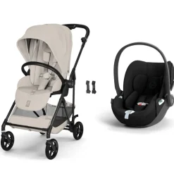 Poussette duo melio carbon 6 dune grey avec siège auto cloud t i-size