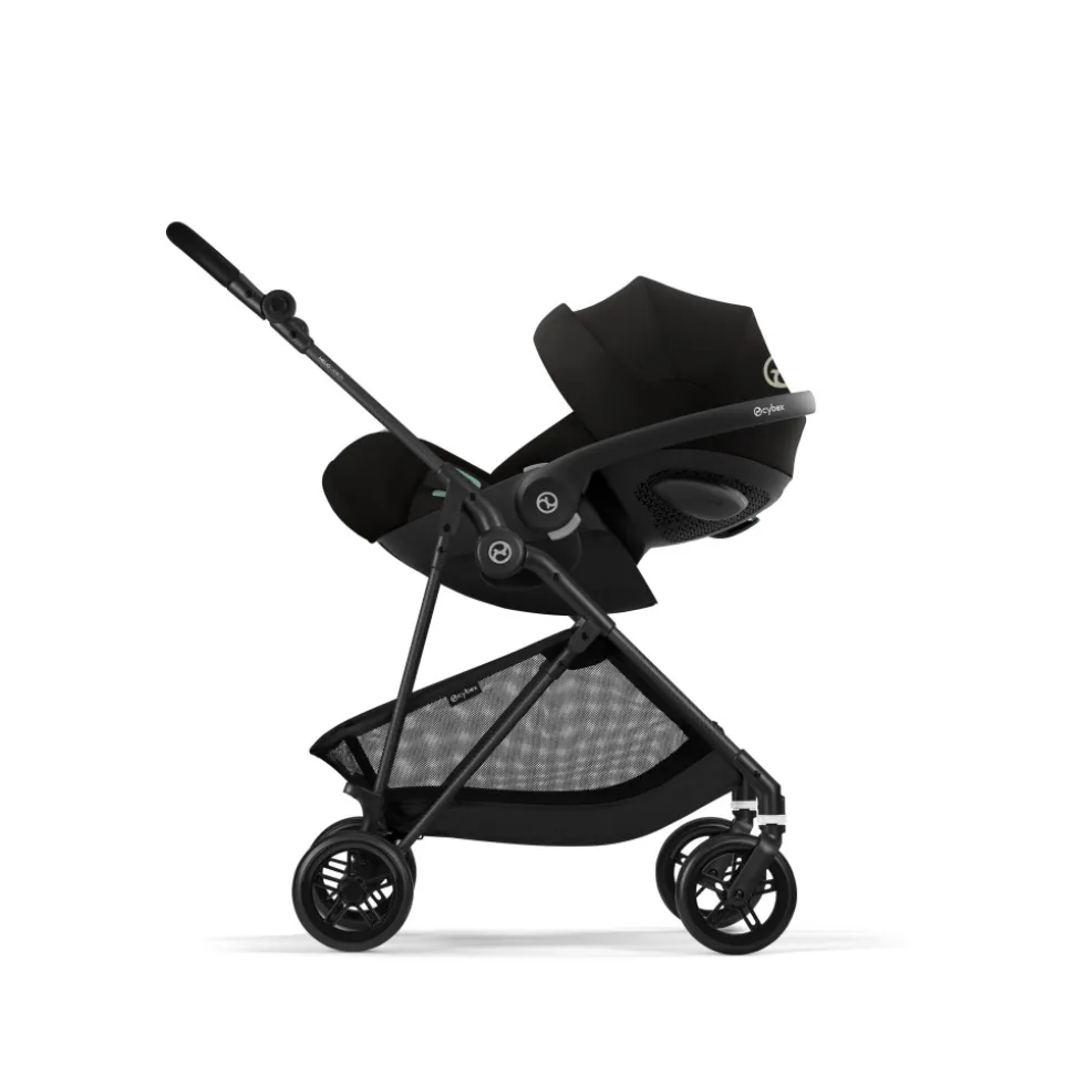 Poussette duo melio carbon 6 magic black avec siège auto cloud g3 i-size tissu plus