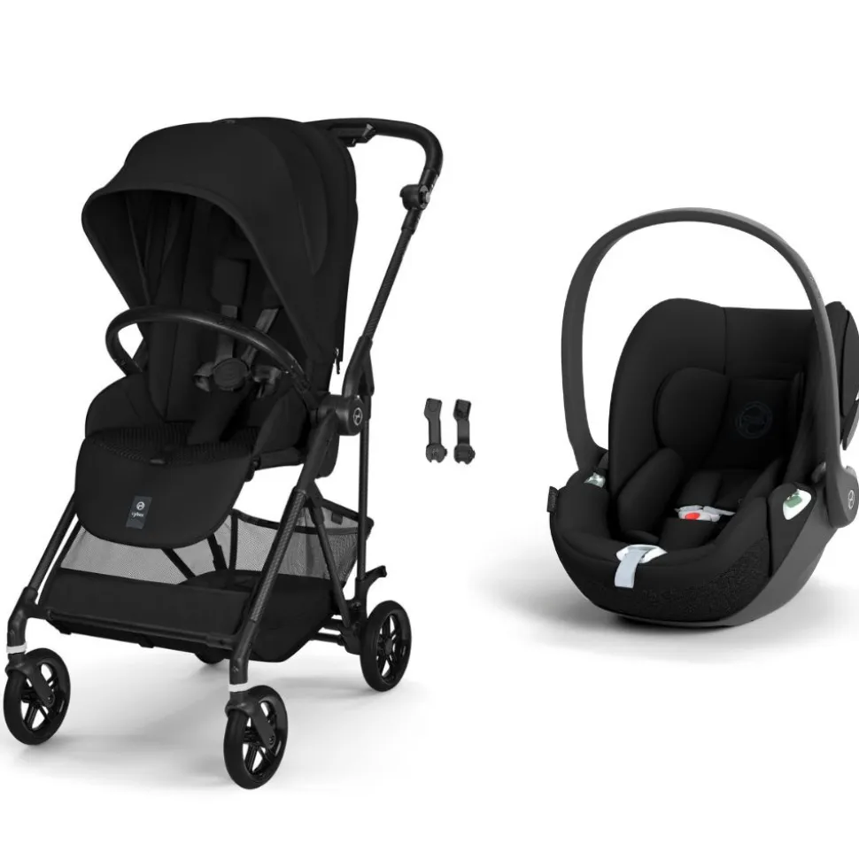 Poussette duo melio carbon 6 magic black avec siège auto cloud t i-size