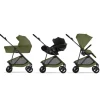 Poussette duo melio carbon 6 moss green avec siège auto aton b2 i-size