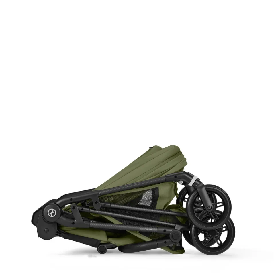Poussette duo melio carbon 6 moss green avec siège auto aton b2 i-size