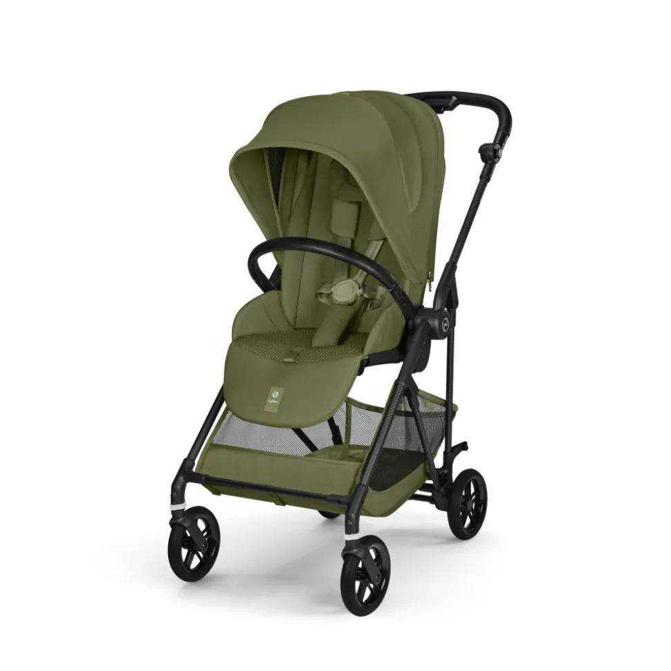Poussette duo melio carbon 6 moss green avec siège auto aton b2 i-size