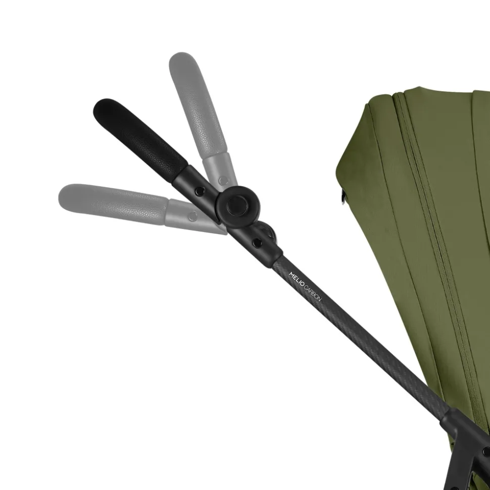 Poussette duo melio carbon 6 moss green avec siège auto cloud t i-size