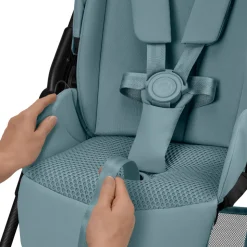 Poussette duo melio carbon 6 stormy blue avec siège auto aton b2 i-size
