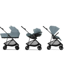 Poussette duo melio carbon stormy blue + aton b2 i-size