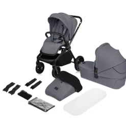 Poussette duo mika plus grey stone