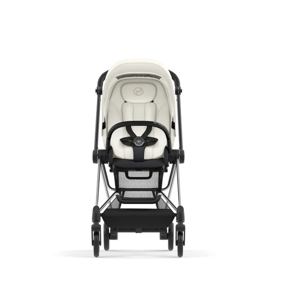 Poussette duo mios 3 off white châssis chrome black + cloud t i-size