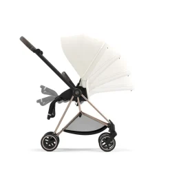 Poussette duo mios 3 off white châssis rose gold + nacelle luxe
