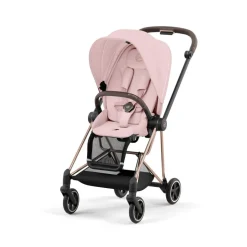 Poussette duo mios 3 peach pink châssis rose gold + cloud t i-size