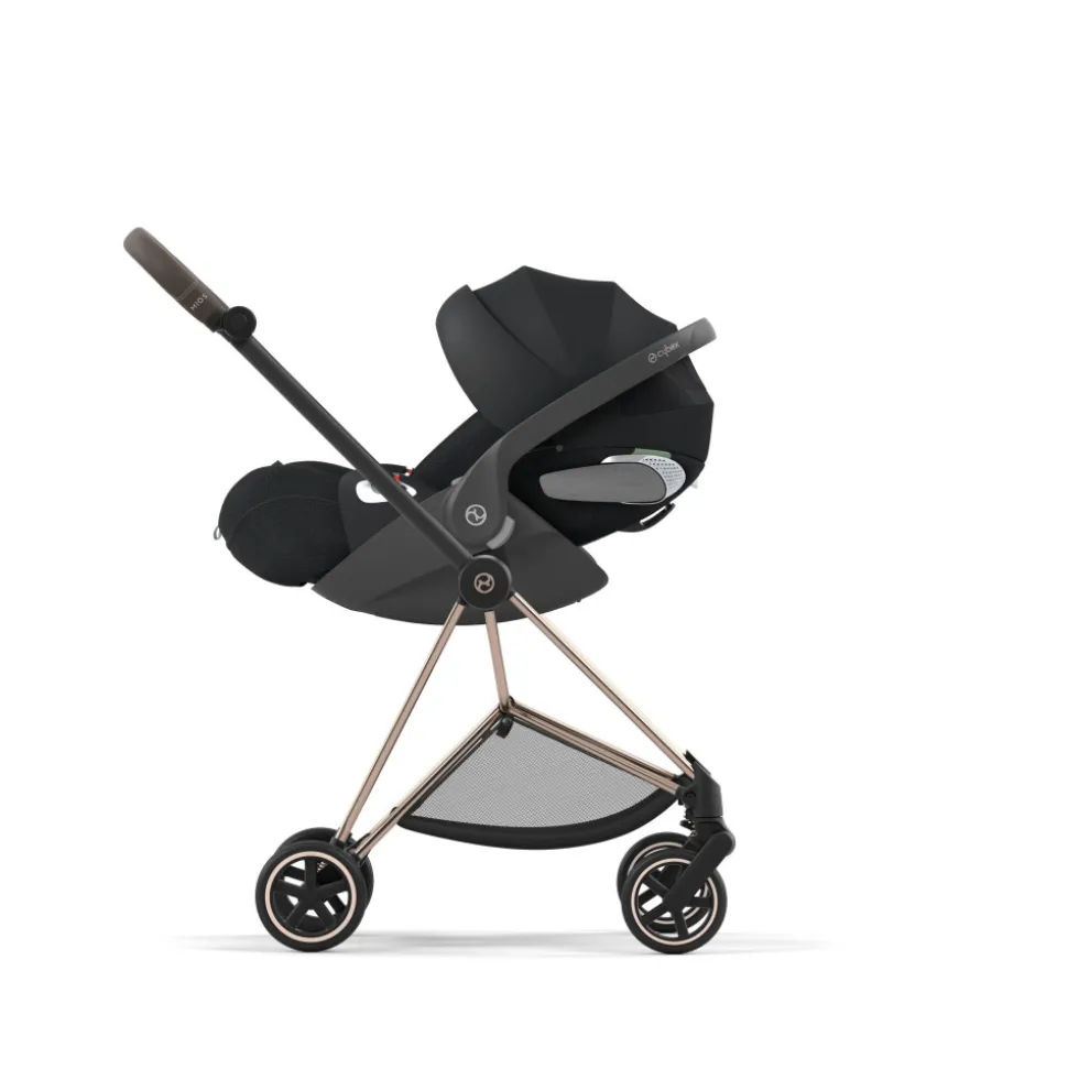 Poussette duo mios 3 peach pink châssis rose gold + cloud t i-size