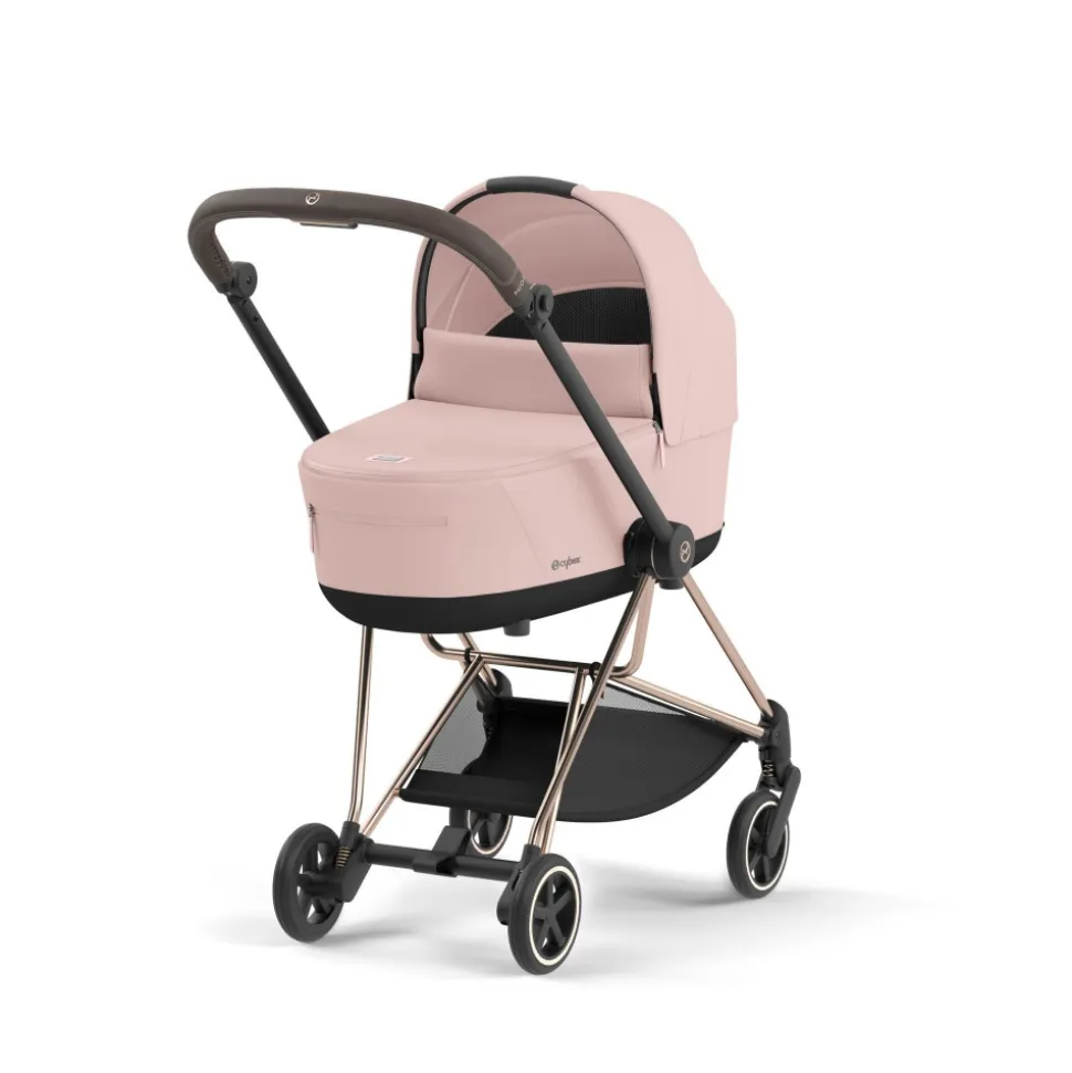 Poussette duo mios 3 peach pink châssis rose gold + nacelle luxe