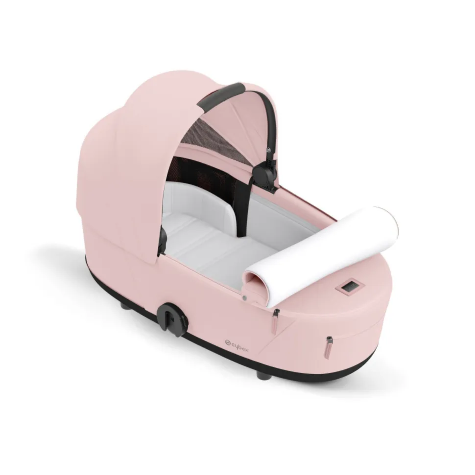 Poussette duo mios 3 peach pink châssis chrome brown + nacelle luxe