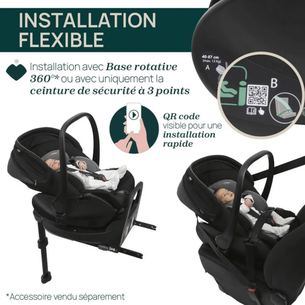 Poussette duo mysa + siège auto first seat recline i-size amber glow