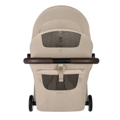 Poussette duo orfeo 3 compacte almond beige avec siège auto cloud t i-size