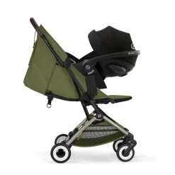 Poussette duo orfeo 3 compacte moss green avec siège auto cloud t i-size