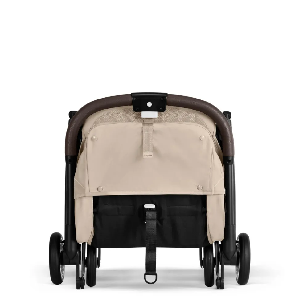 Poussette duo orfeo 3 compacte almond beige avec siège auto cloud t i-size tissu plus
