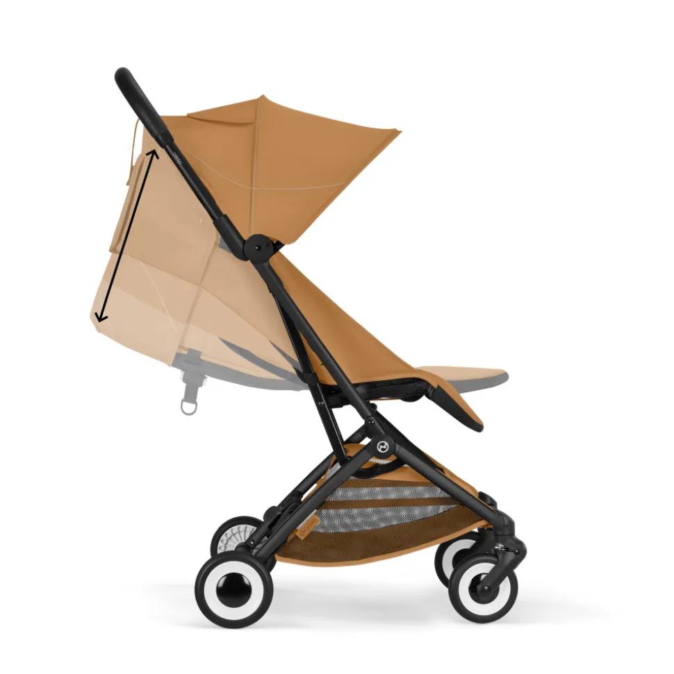 Poussette duo orfeo 3 compacte cinnamon yellow avec siège auto aton b2 i-size