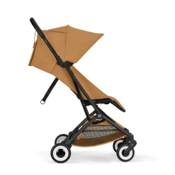 Poussette duo orfeo 3 compacte cinnamon yellow avec siège auto aton b2 i-size