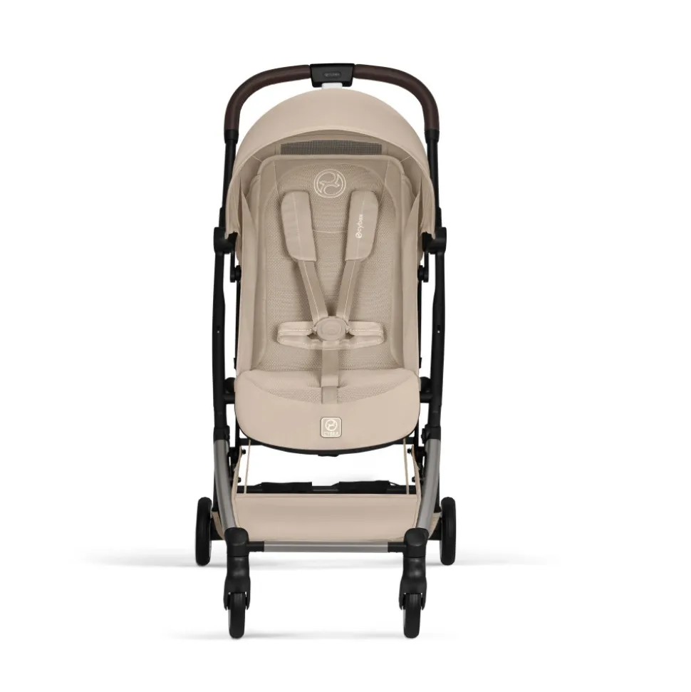Poussette duo orfeo 3 compacte almond beige avec siège auto aton b2 i-size