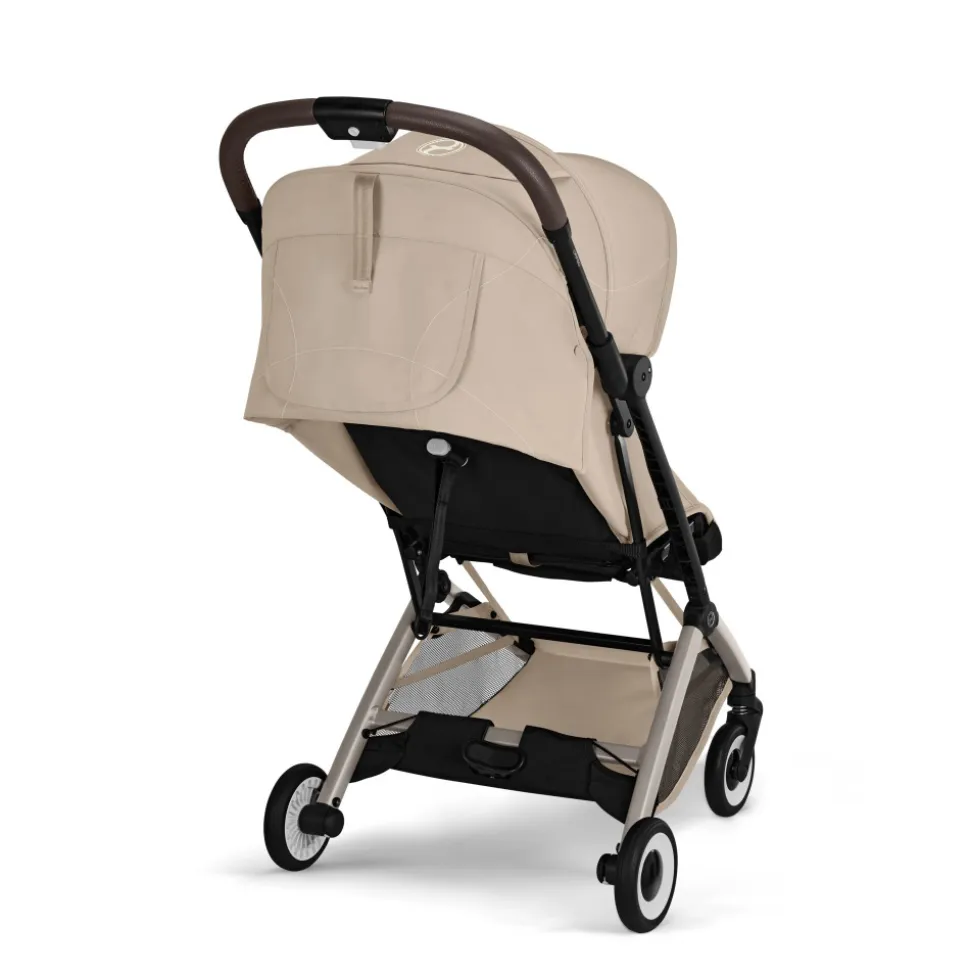Poussette duo orfeo 3 compacte almond beige avec siège auto aton b2 i-size