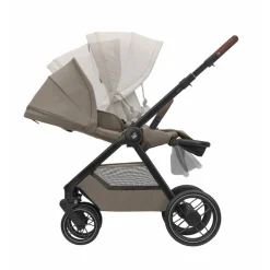 Poussette duo oxford + siège auto pebble 360 pro 2 twillic truffle + base familyfix 360 pro