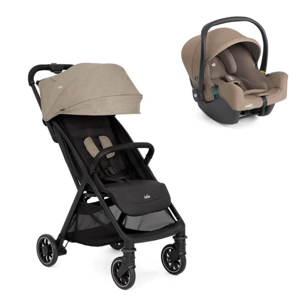 Poussette duo pact pro twig beige + siège auto i-snug 2 cashew
