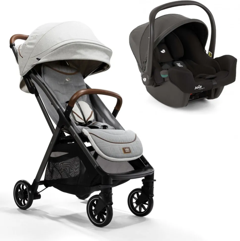 Poussette duo parcel signature oyster + siège auto i-snug 2 shale