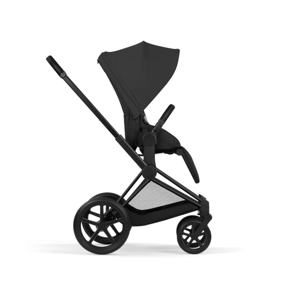 Poussette duo priam 5 avec nacelle pliable châssis matt black sepia black
