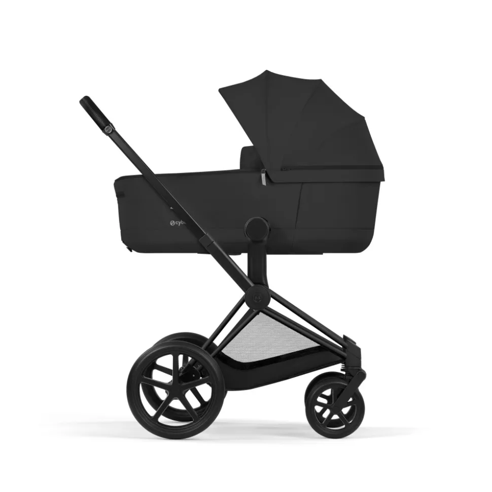 Poussette duo priam 5 avec nacelle pliable châssis matt black sepia black