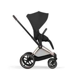 Poussette duo priam 5 avec nacelle pliable châssis rosegold sepia black