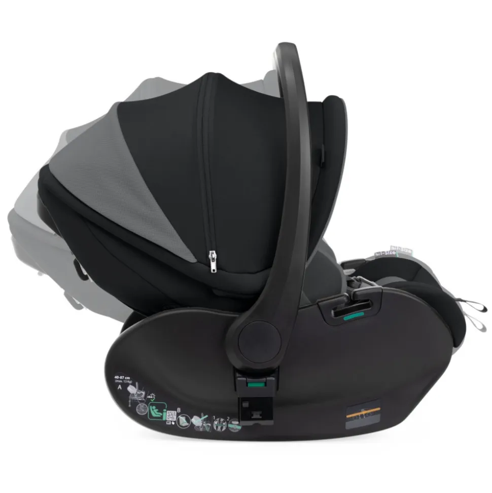 Poussette duo seety 2 cloud + siège auto first seat recline i-size black satin