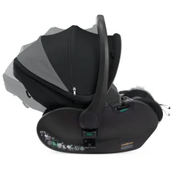 Poussette duo seety 2 ebony + siège auto first seat recline i-size black satin