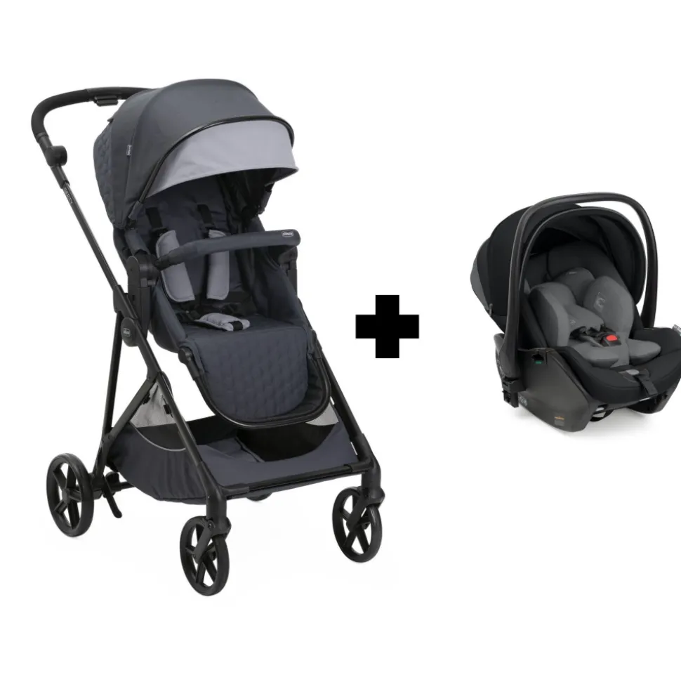 Poussette duo seety + siège auto first seat recline boston grey