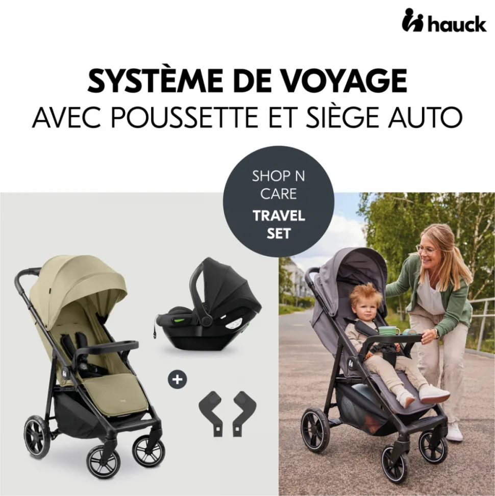 Poussette duo shop n care travel set olive