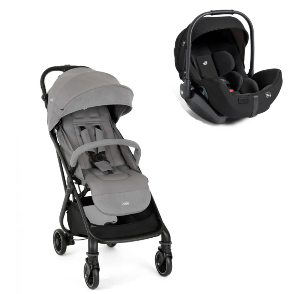 Poussette duo tourist pebble + siège auto i-level pro eclipse gris / noir