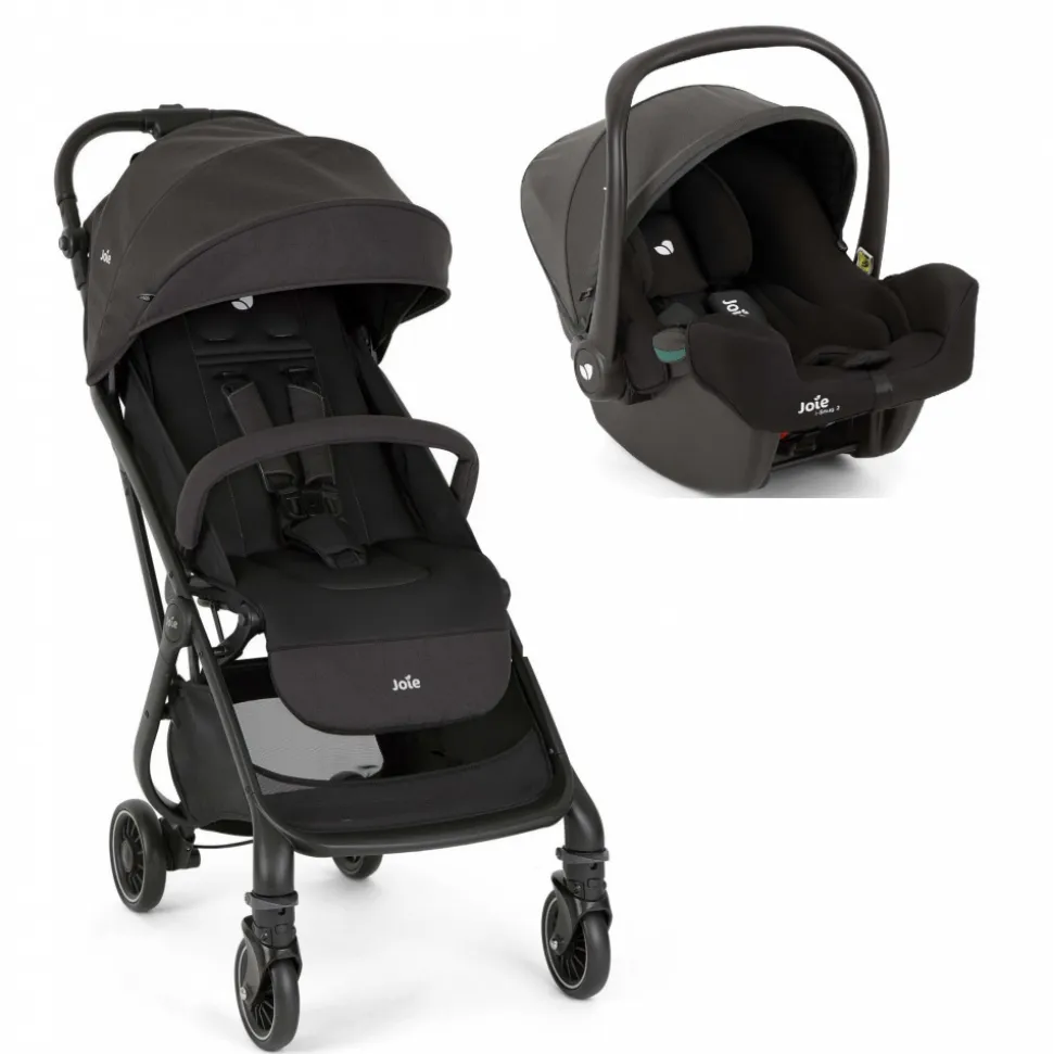 Poussette duo tourist + siège auto i-snug 2 shale noir