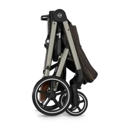 Poussette duo tout terrain balios s lux 4 avec nacelle pliable chocolate brown