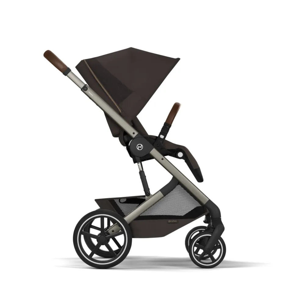 Poussette duo tout terrain balios s lux 4 avec nacelle pliable chocolate brown