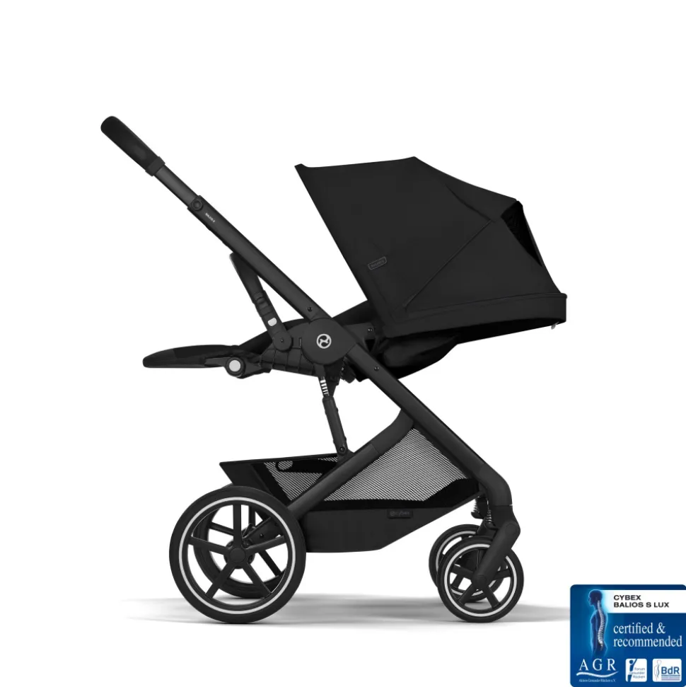 Poussette duo tout terrain balios s lux 4 avec nacelle s lux moon black