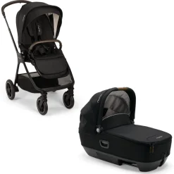 Poussette duo triv next + nacelle cari next caviar