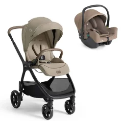 Poussette duo valora sandstone + siège auto i-snug 2 cashew
